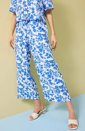 Dames - Culotte van soepele viscosemix - wit gedessineerd