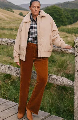 Heisenberg_FutureUse - Flared broek van corduroy - cognac