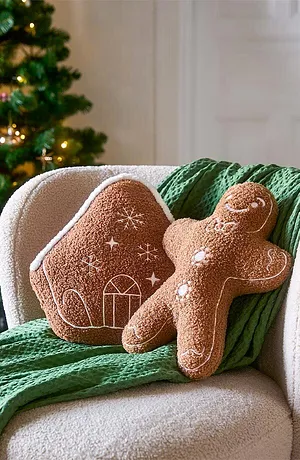 Wonen - Sierkussen speculaashuis - bruin