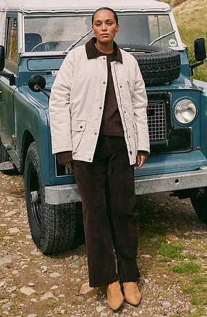 Dames - Twill jas - natuurbeige