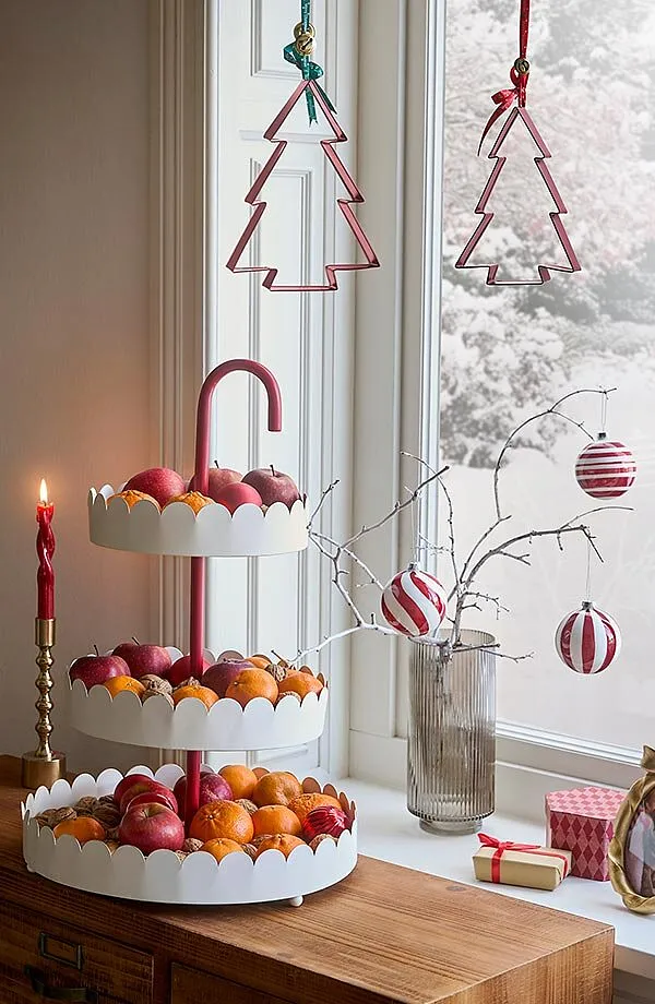 Wonen - Etag&egrave;re met zuurstok - wit/rood