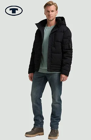Heren - Tom Tailor Puffer jacket - zwart
