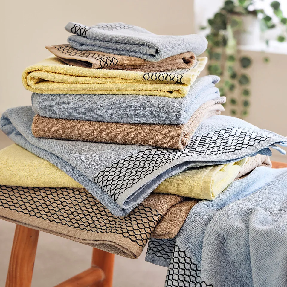 Wonen - Handdoek met vuurtoren - lichtblauw