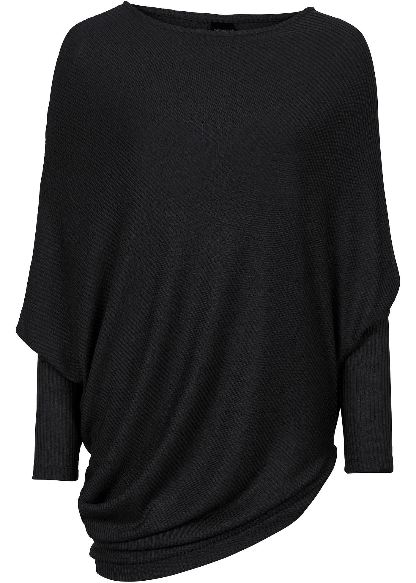 Oversized trui met asymmetrische onderrand