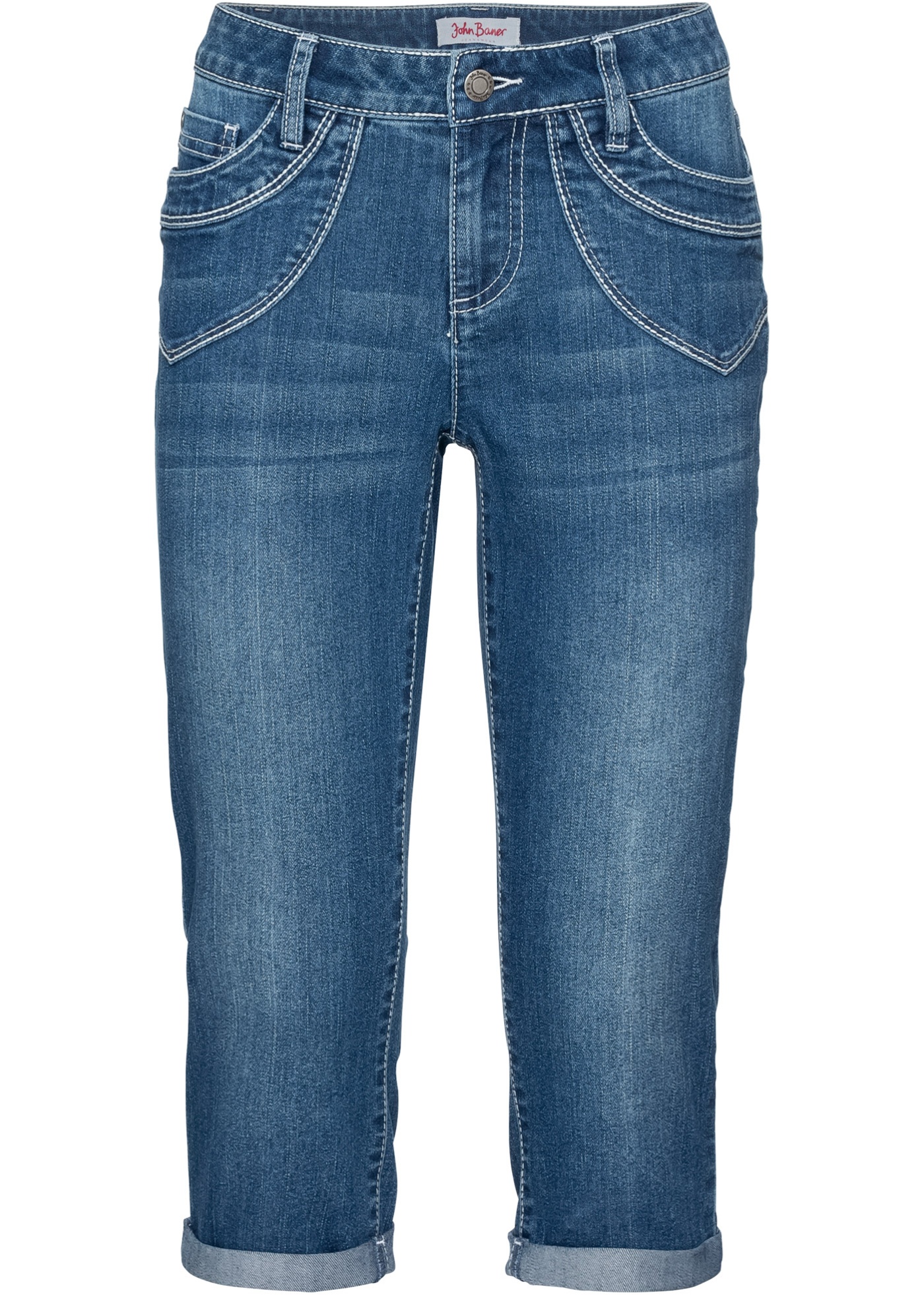Comfort stretch capri jeans