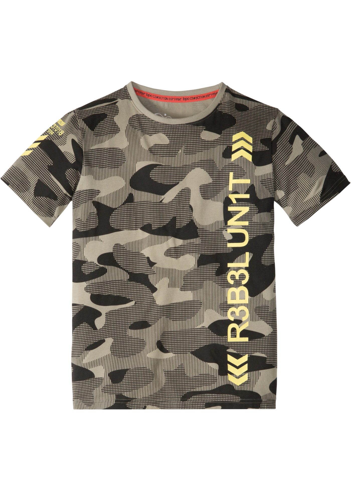 Jongens T-shirt met camouflageprint van biologisch katoen