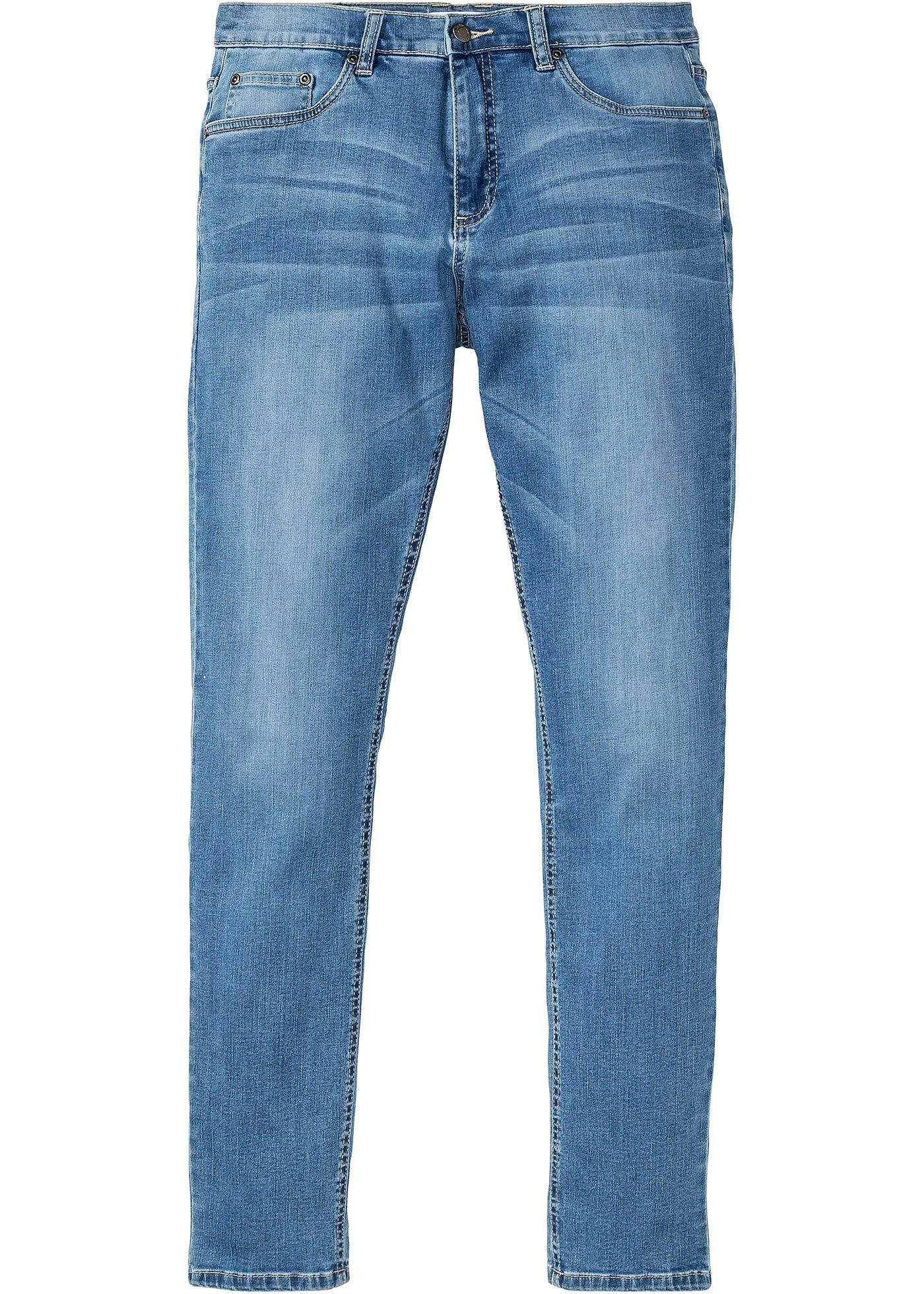 Regular fit stretch jeans, tapered