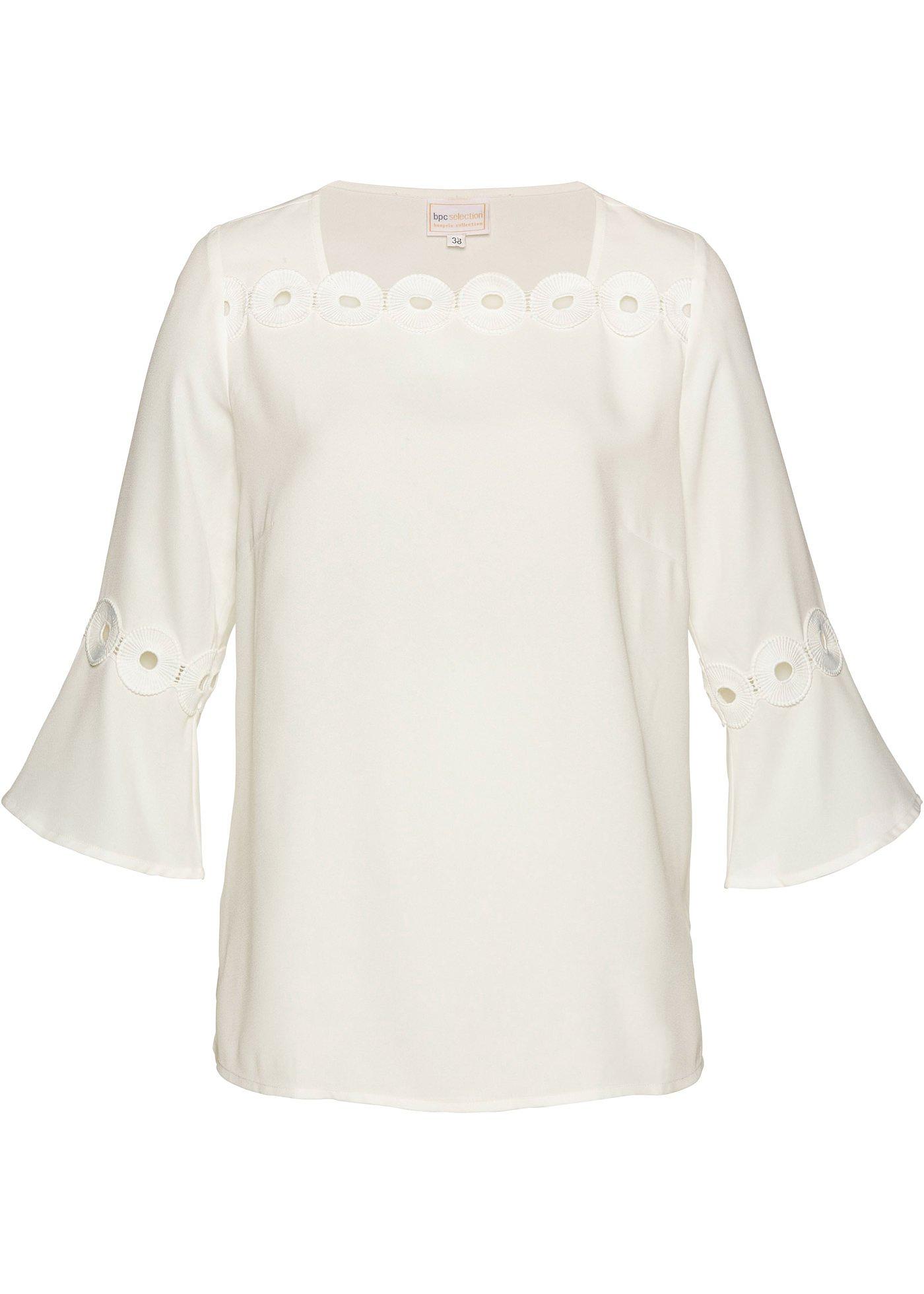 Blouse met applicatie, 3/4 mouw