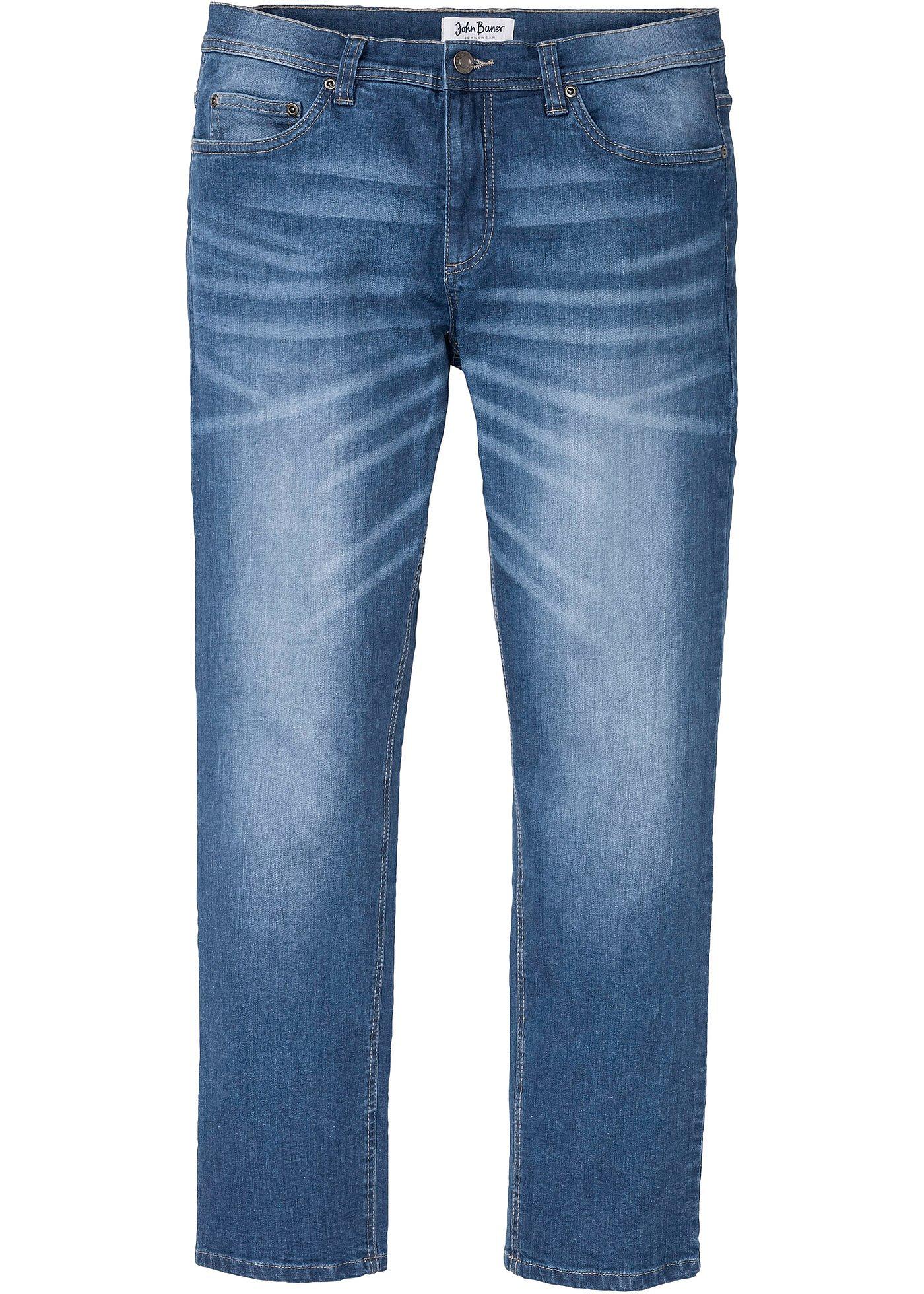 Regular fit stretch jeans, straight