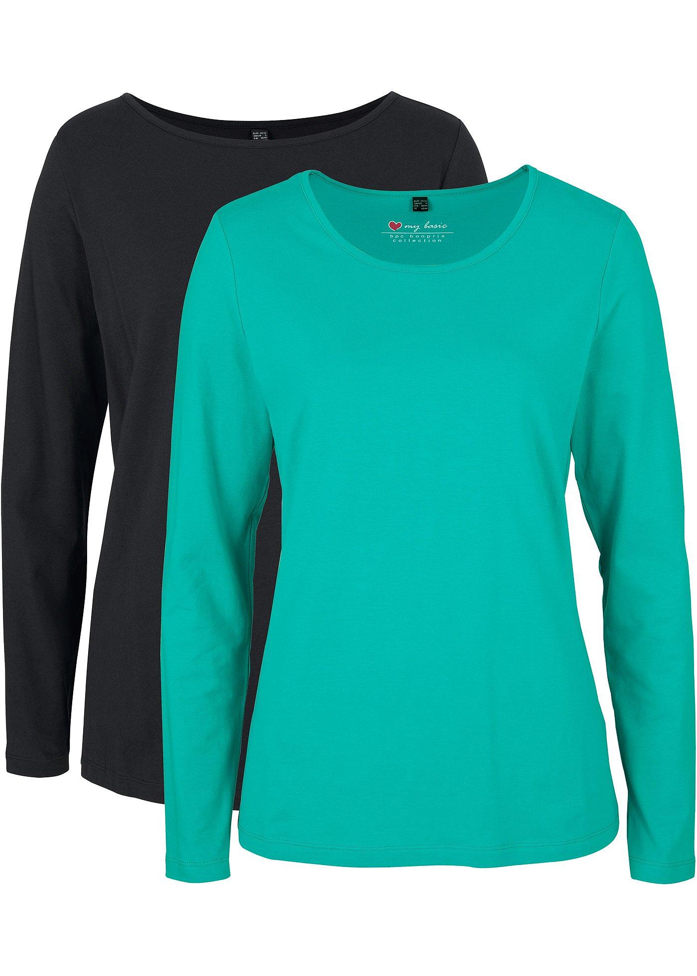 Longsleeve met ronde hals (set van 2)