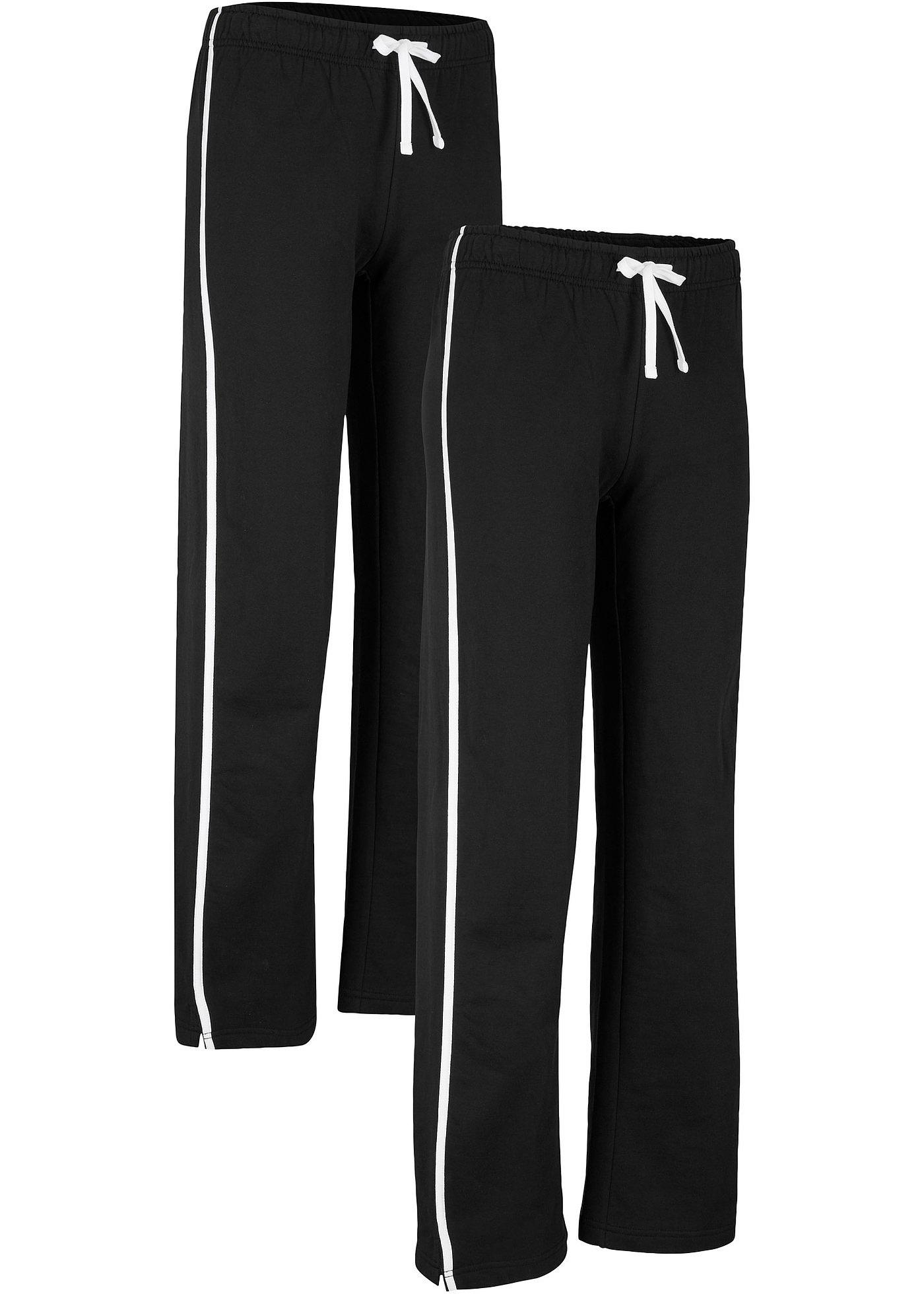 Katoenen sweatpants (set van 2), straight