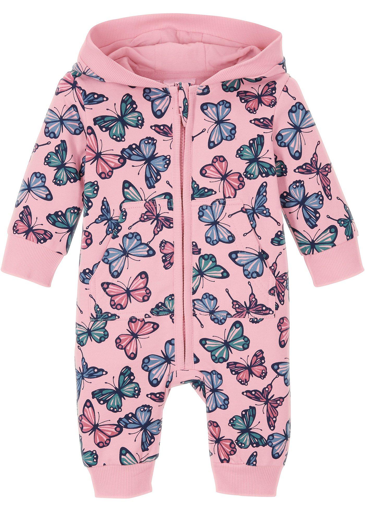 Baby sweat jumpsuit met capuchon van biologisch katoen