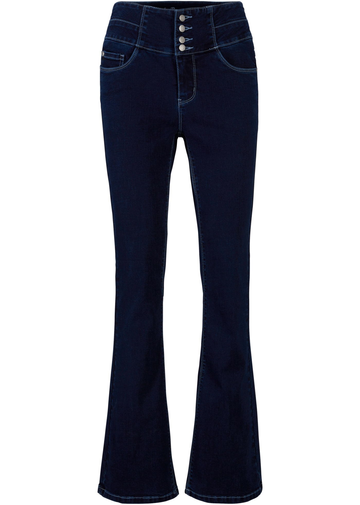 Corrigerende stretch jeans met hoge band, bootcut