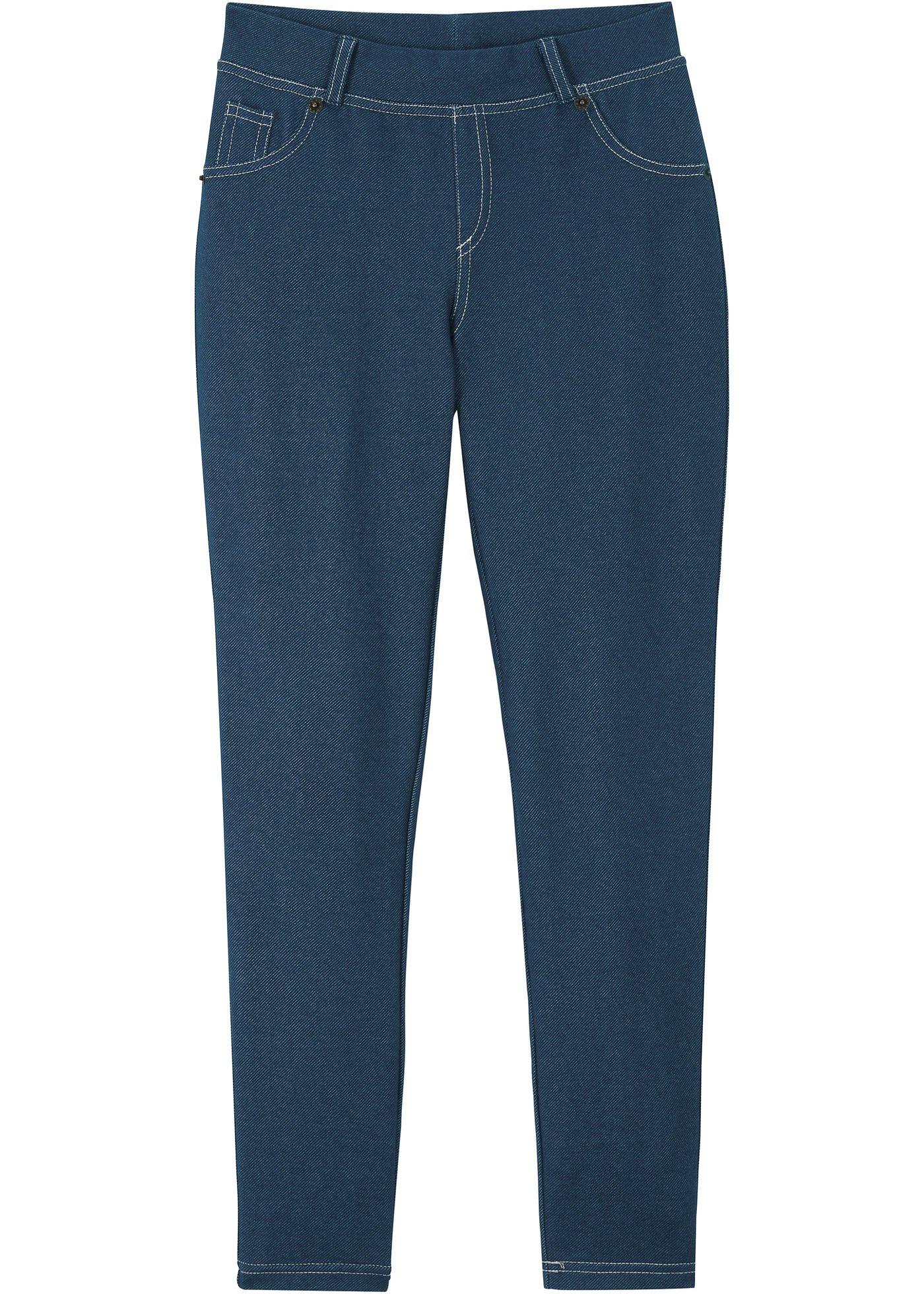 Meisjes legging in denim look