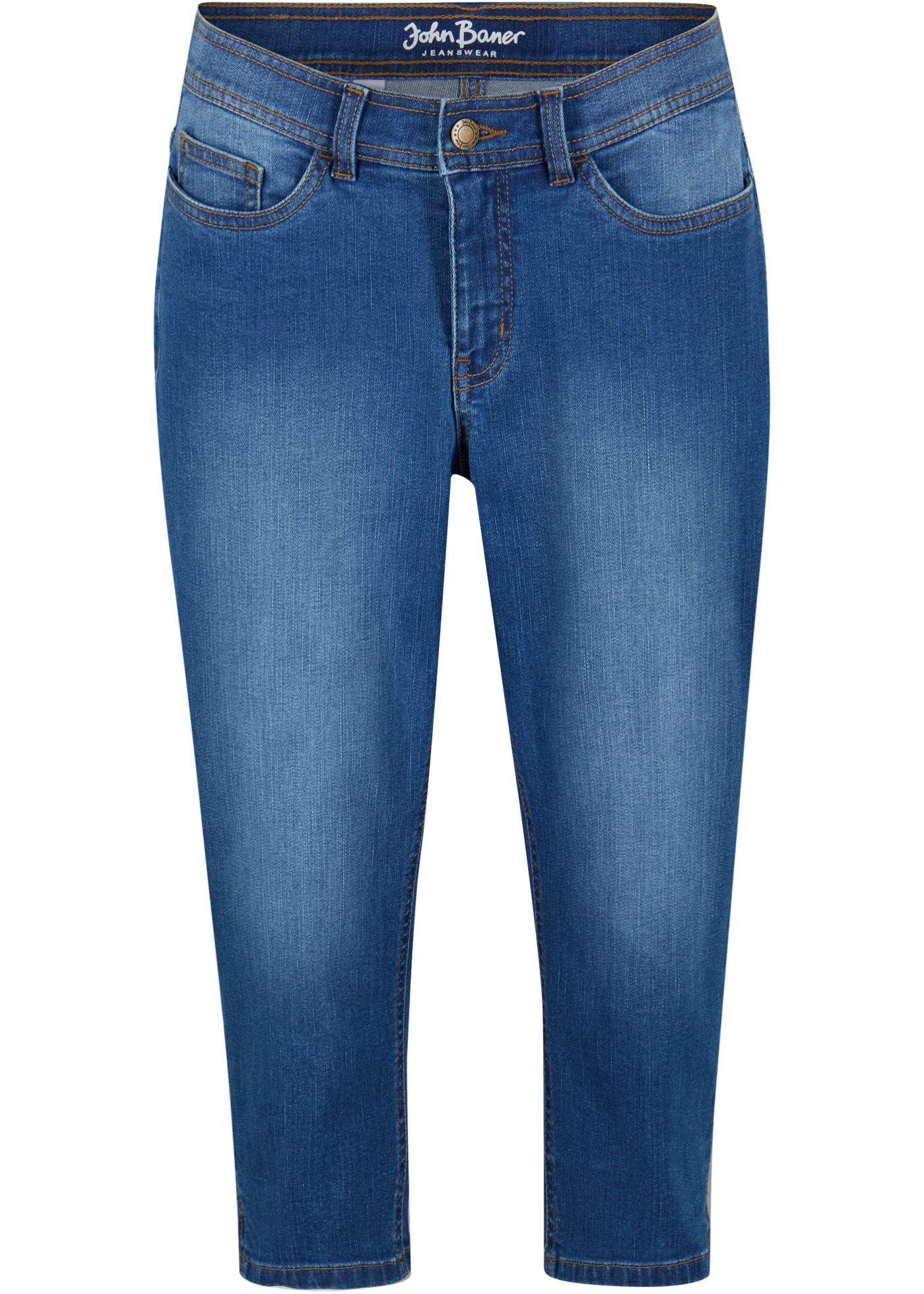 Comfort stretch capri jeans met shaping effect