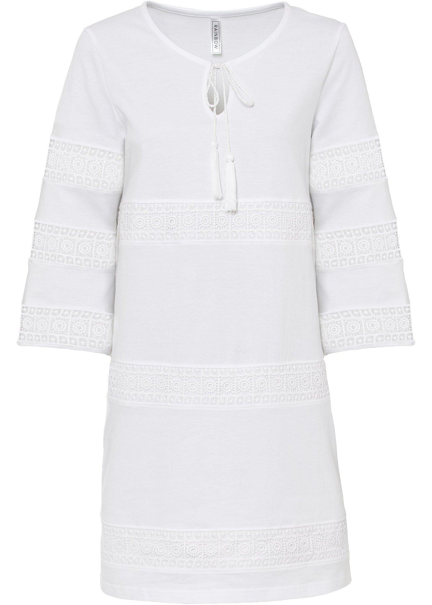 Jurk met broderie anglaise