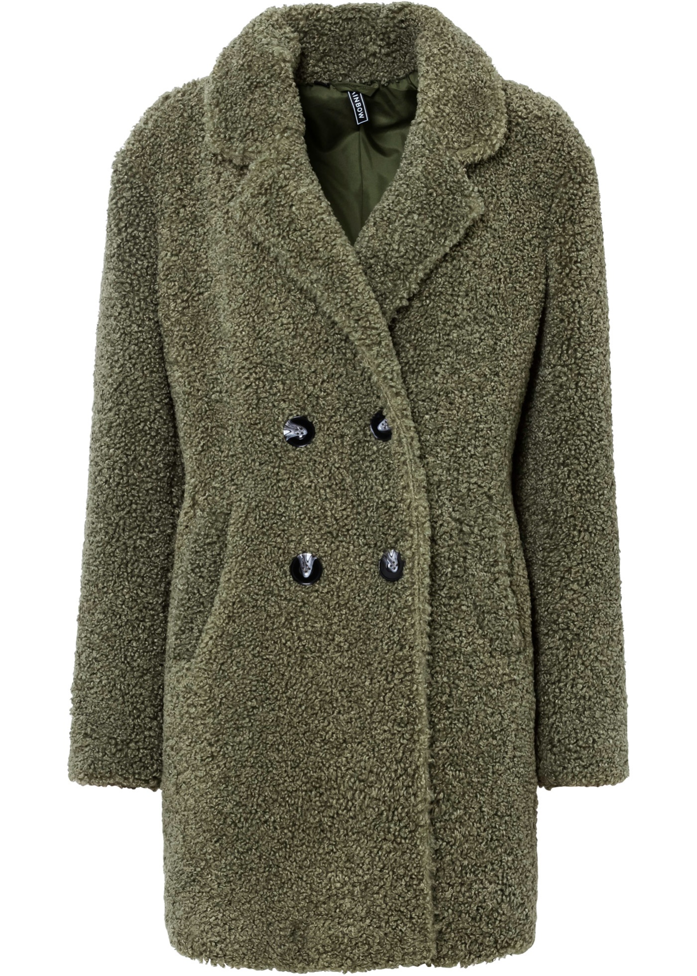 Korte oversized coat in wollen look