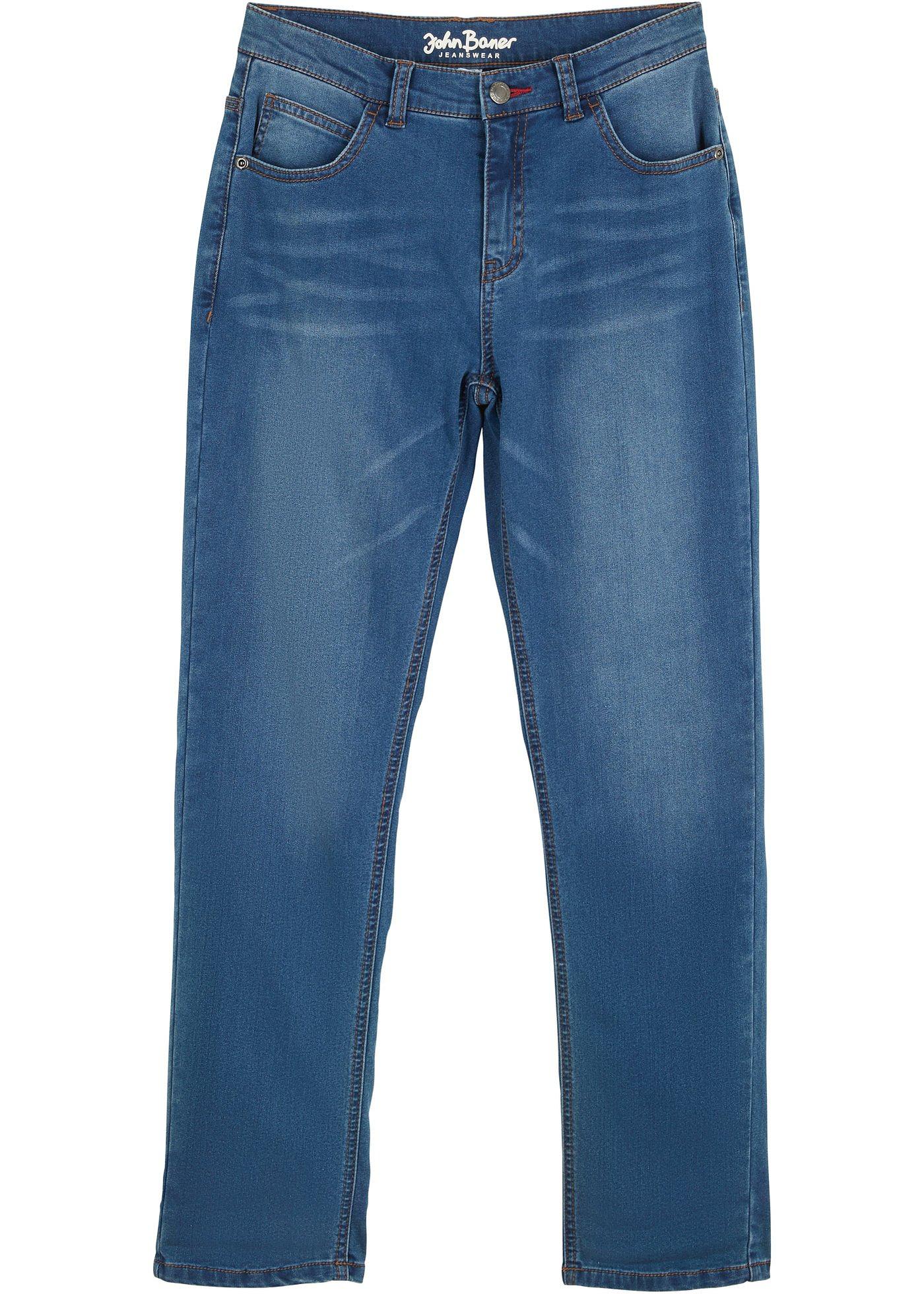 Jongens jeans met fleece, slim fit