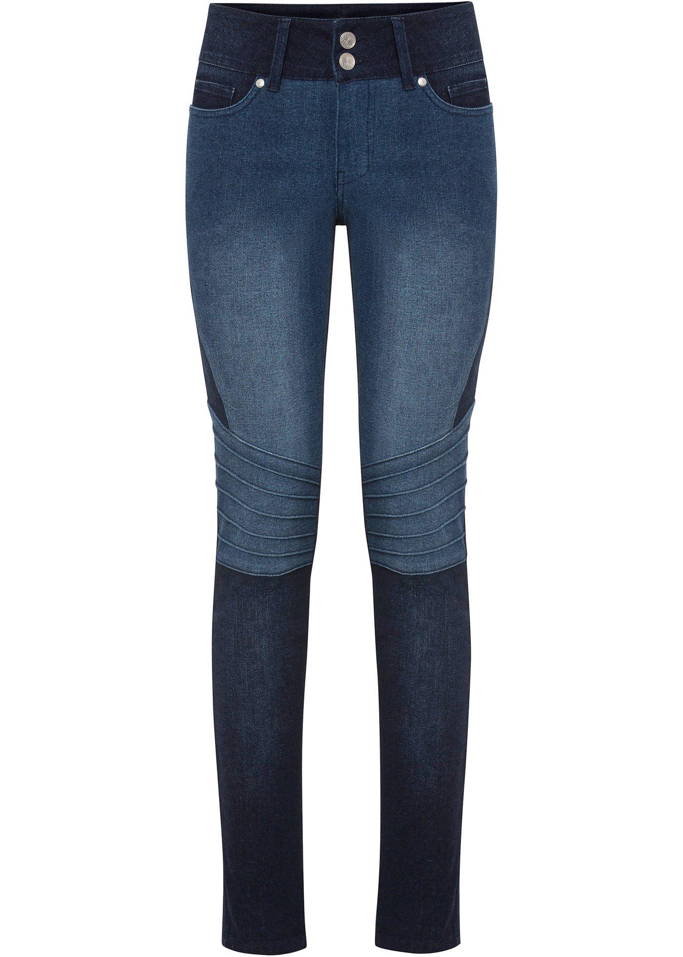 Skinny jeans in twee kleuren in bikerstijl