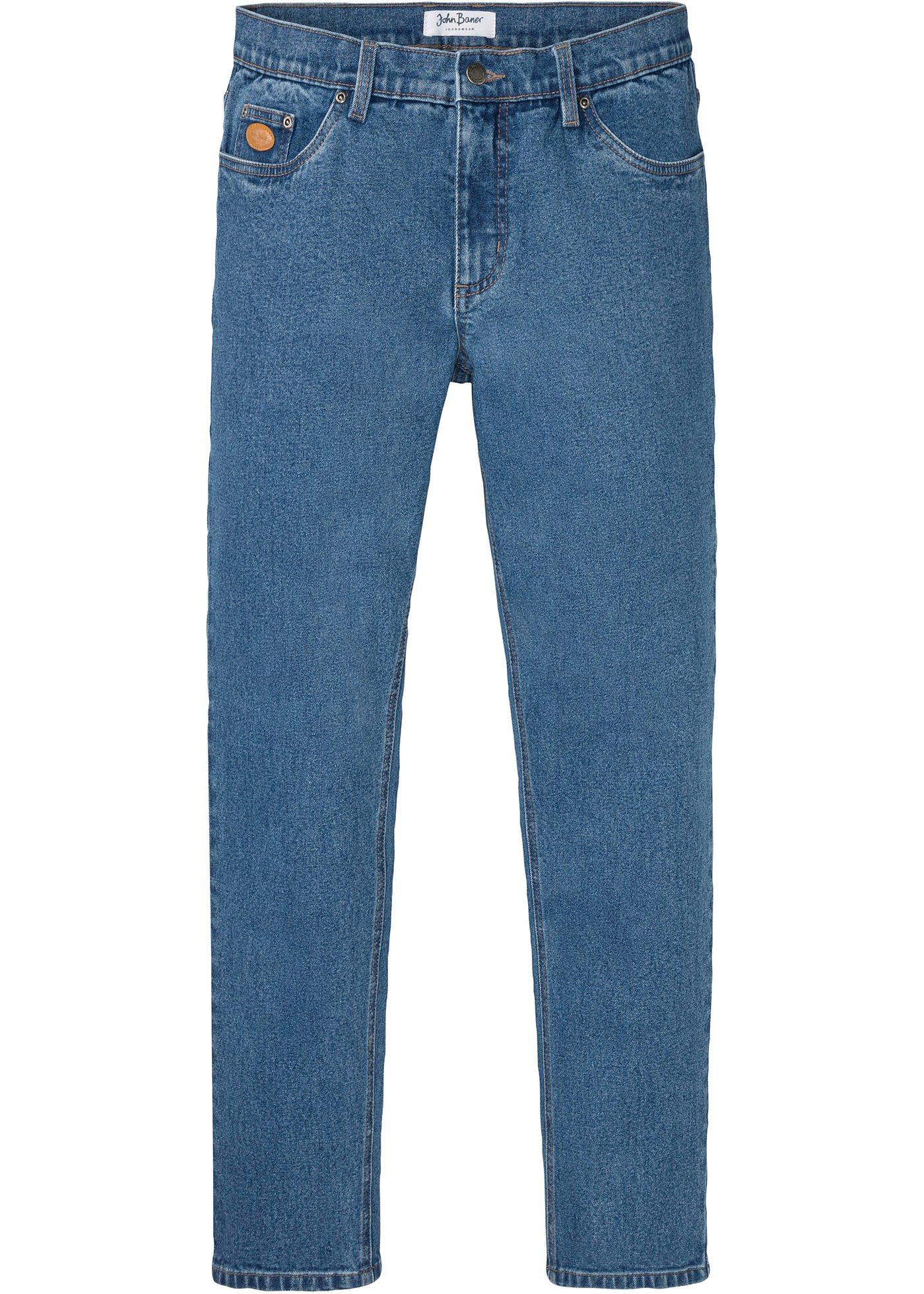 Regular fit stretch jeans, tapered