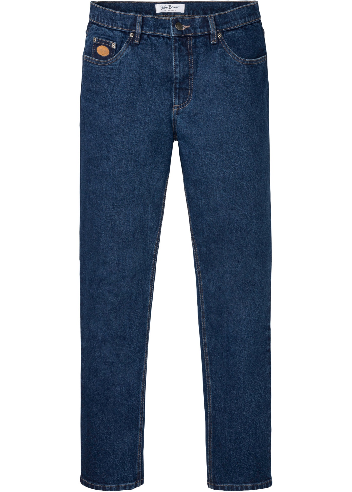 Regular fit stretch jeans, tapered