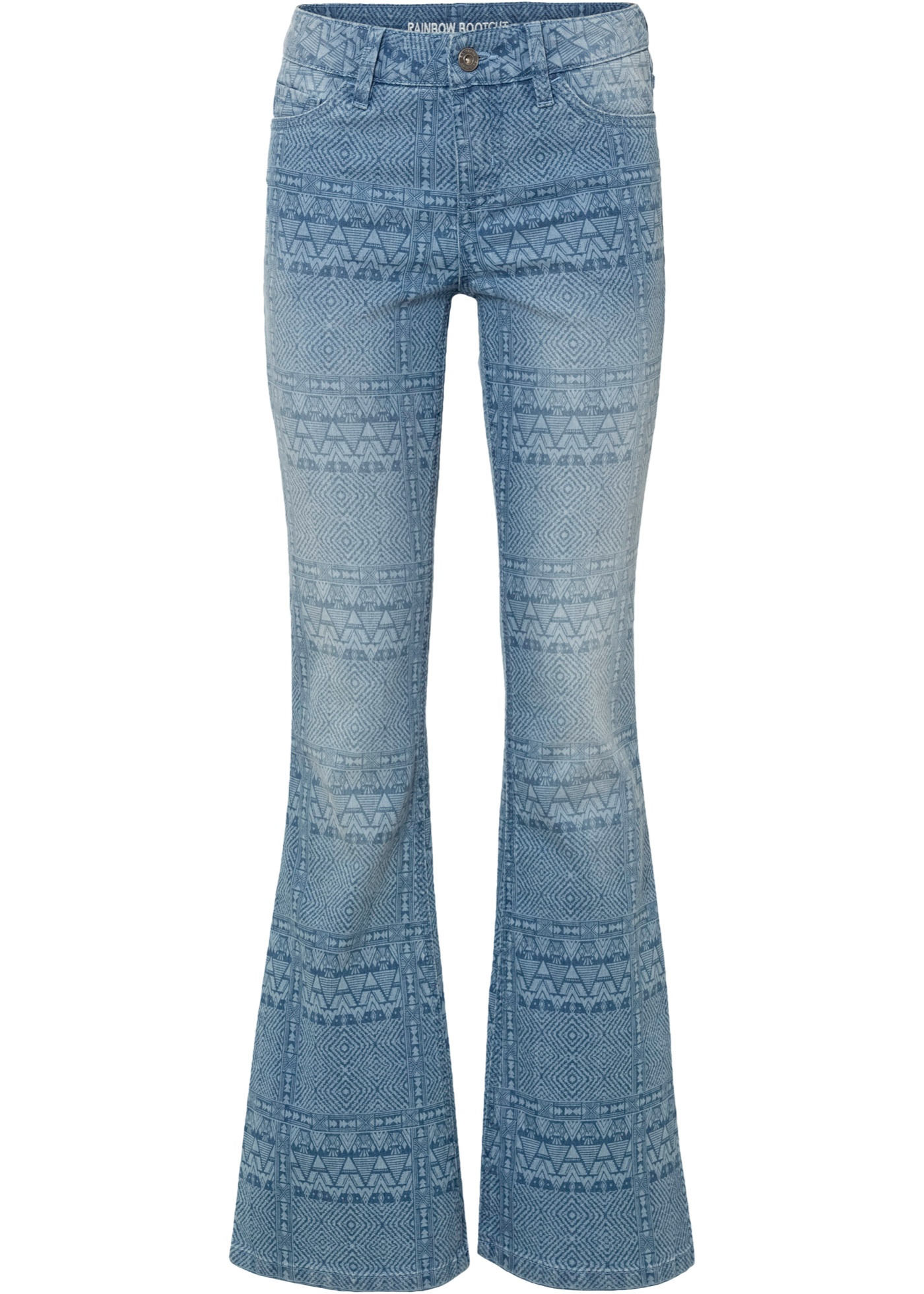 Flared jeans met patroon