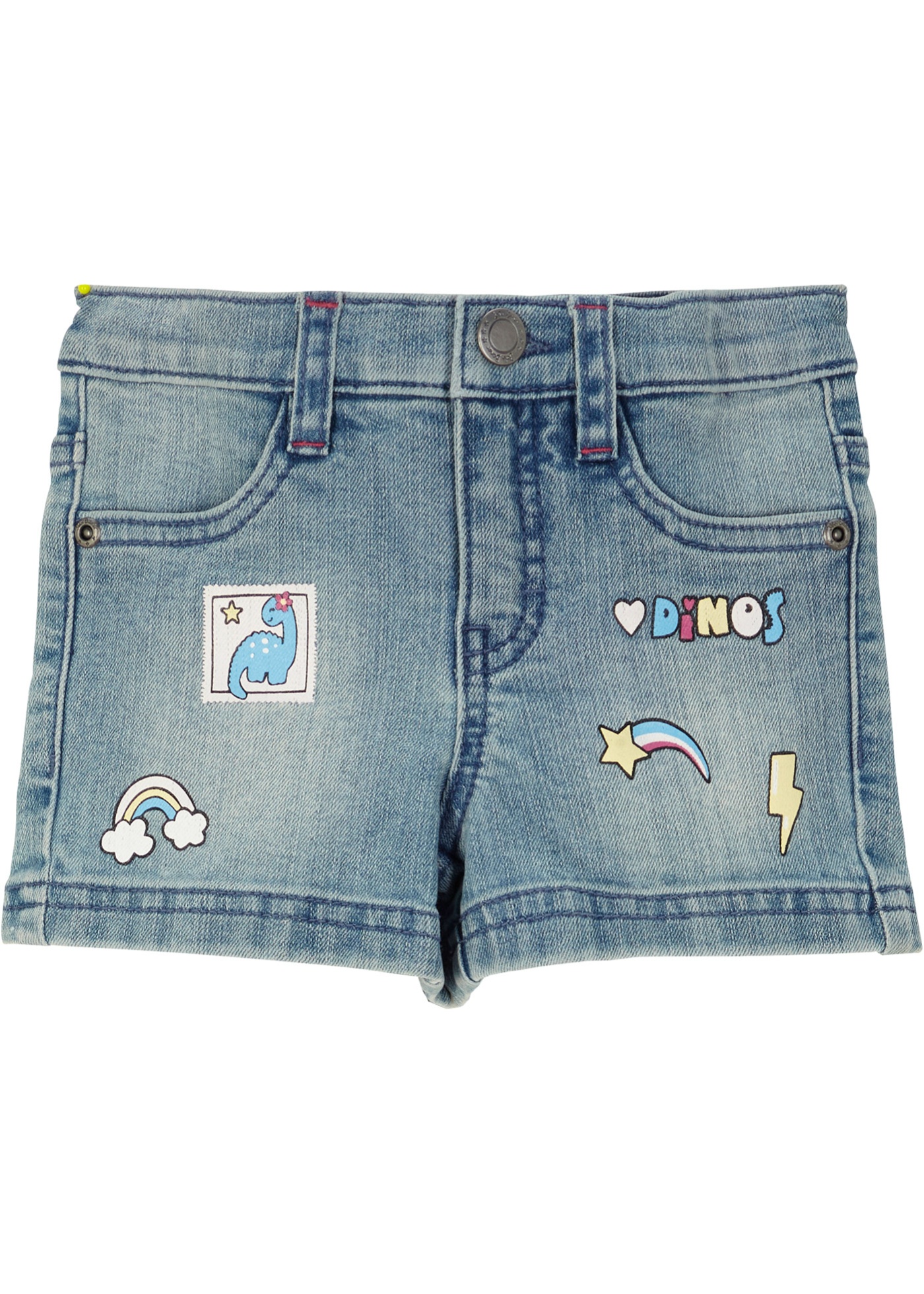 Meisjes jeans short met unicorn
