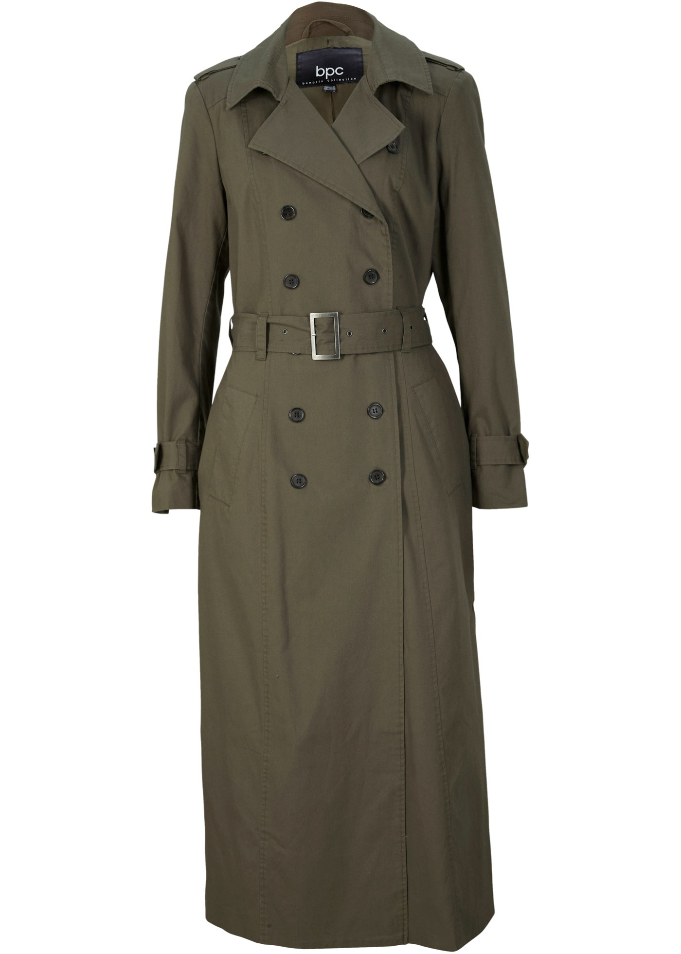 Lange trenchcoat met tailleriem