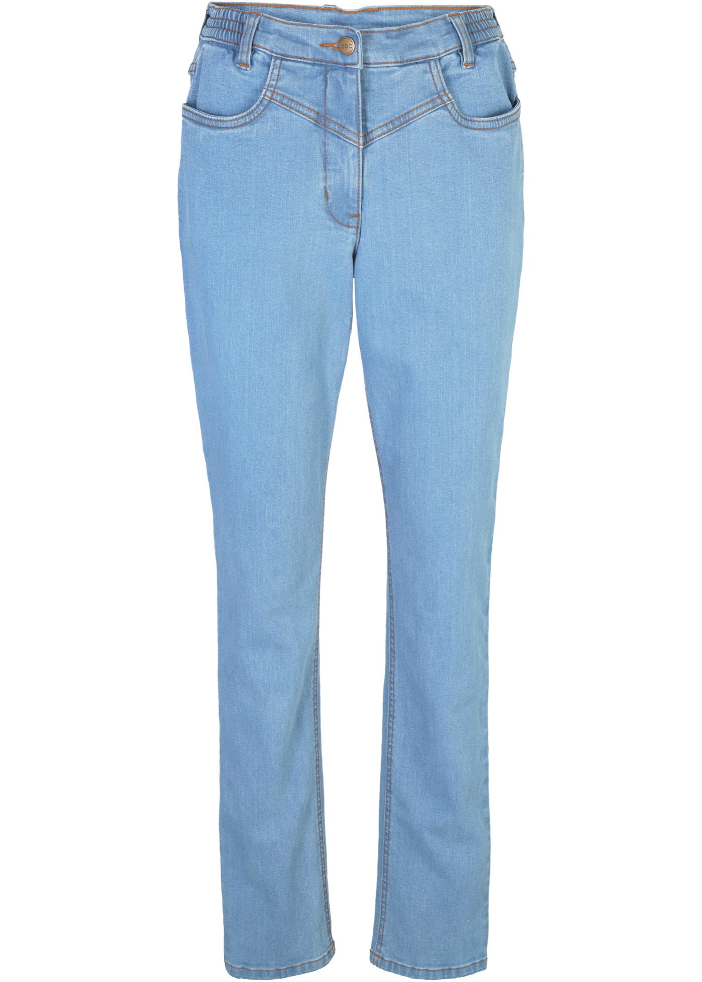 Stretch jeans met comfortband, straight