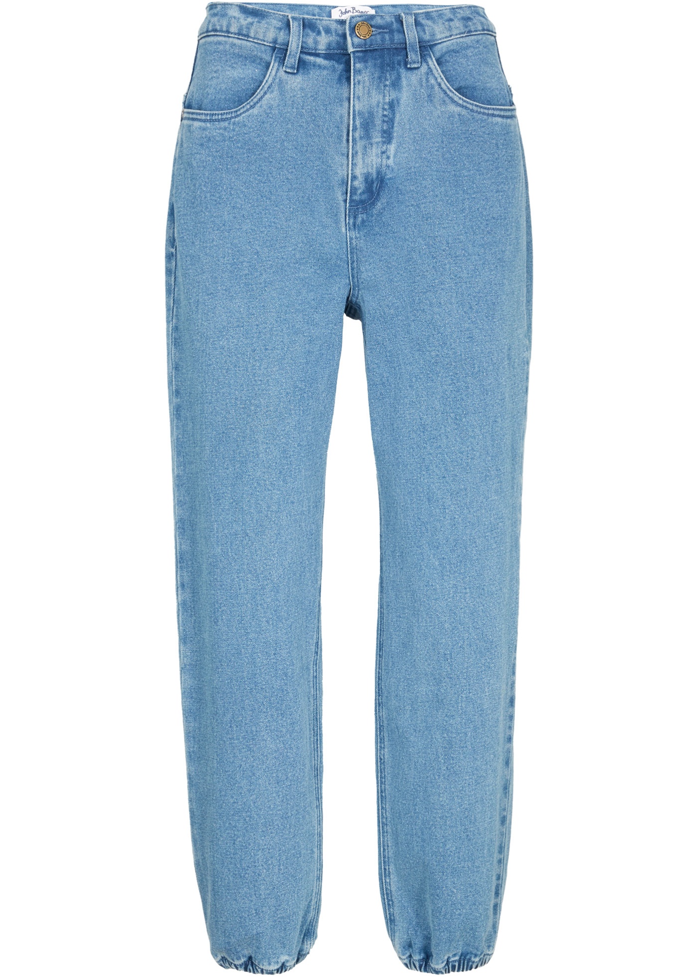 Barrel stretch jeans met elastische boorden