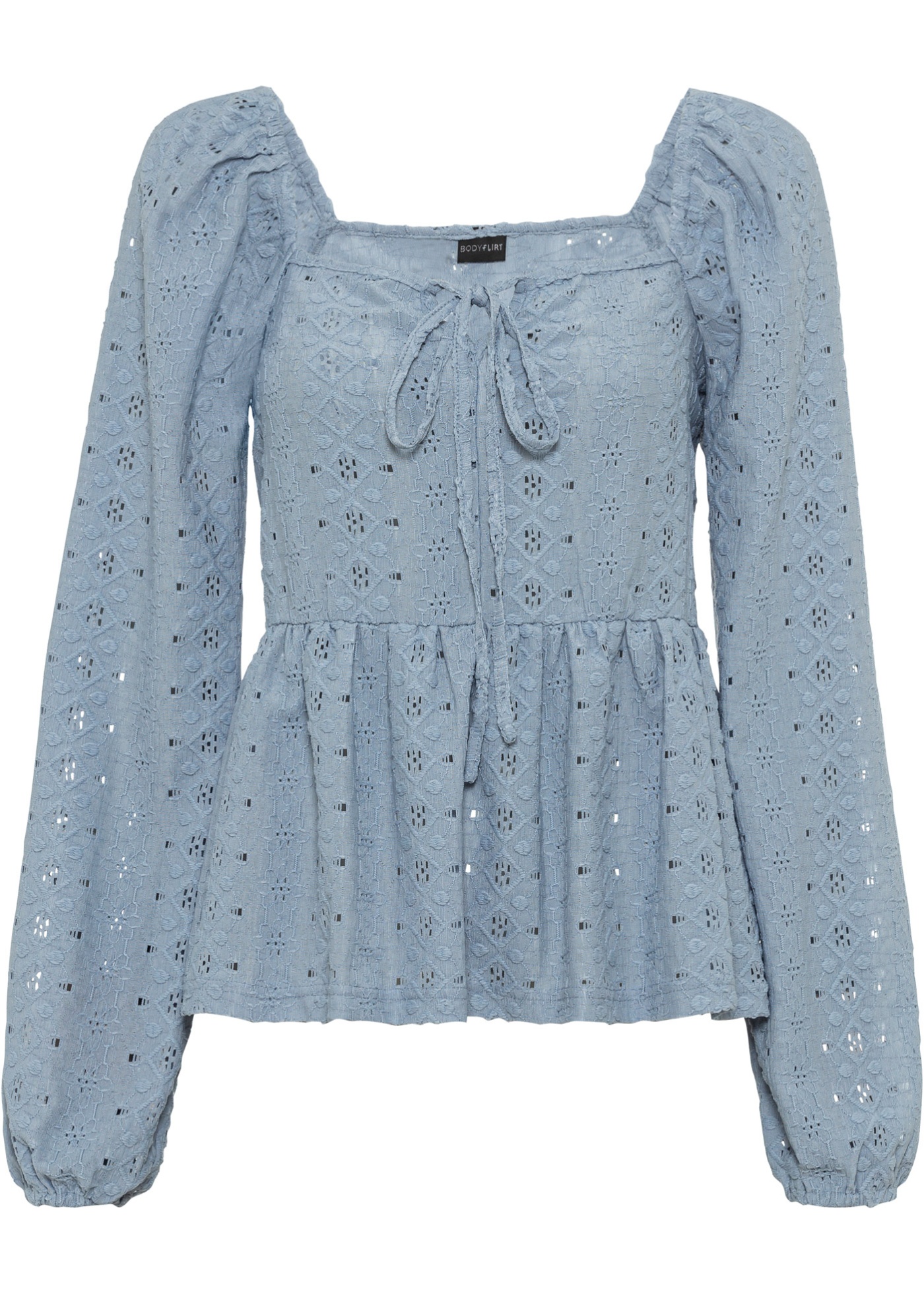 Longsleeve met broderie anglaise