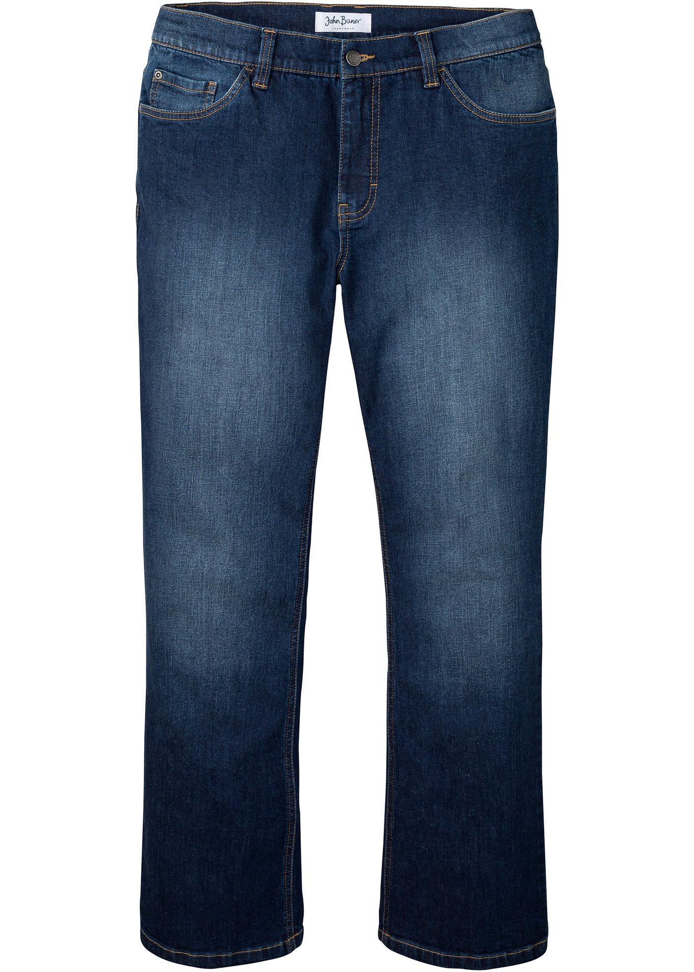 Regular fit stretch jeans met biologisch katoen