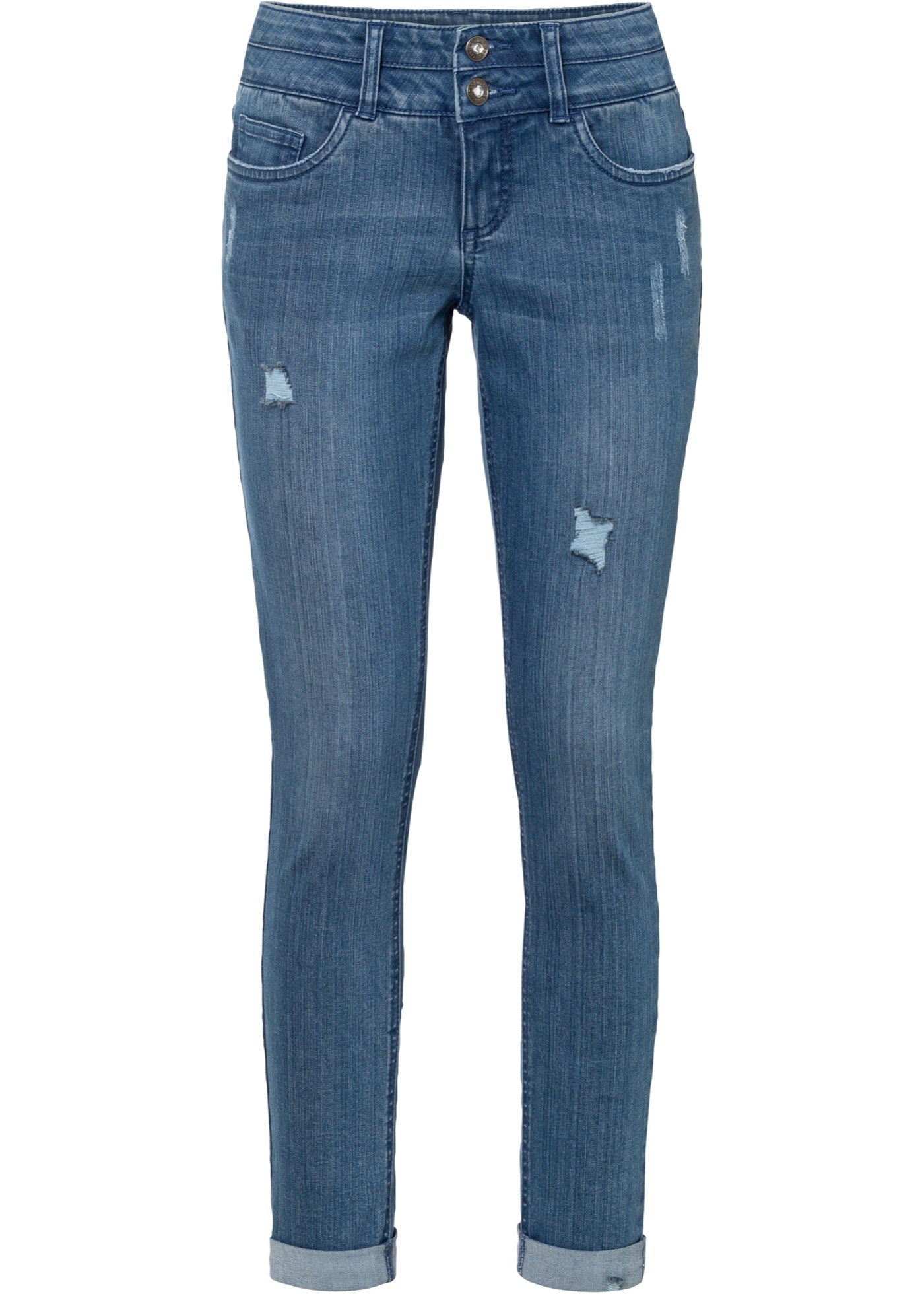 Jeans met gerecycled polyester