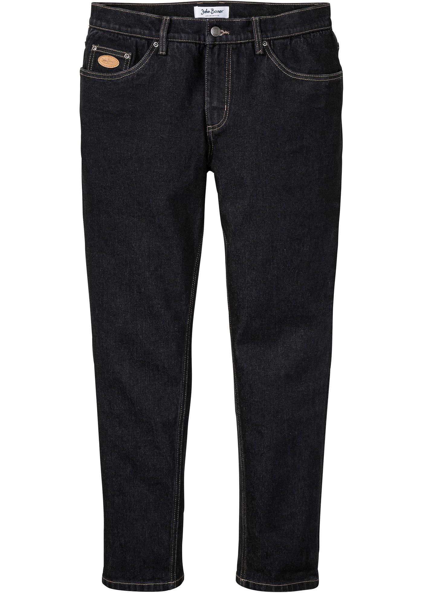 Regular fit stretch jeans, tapered