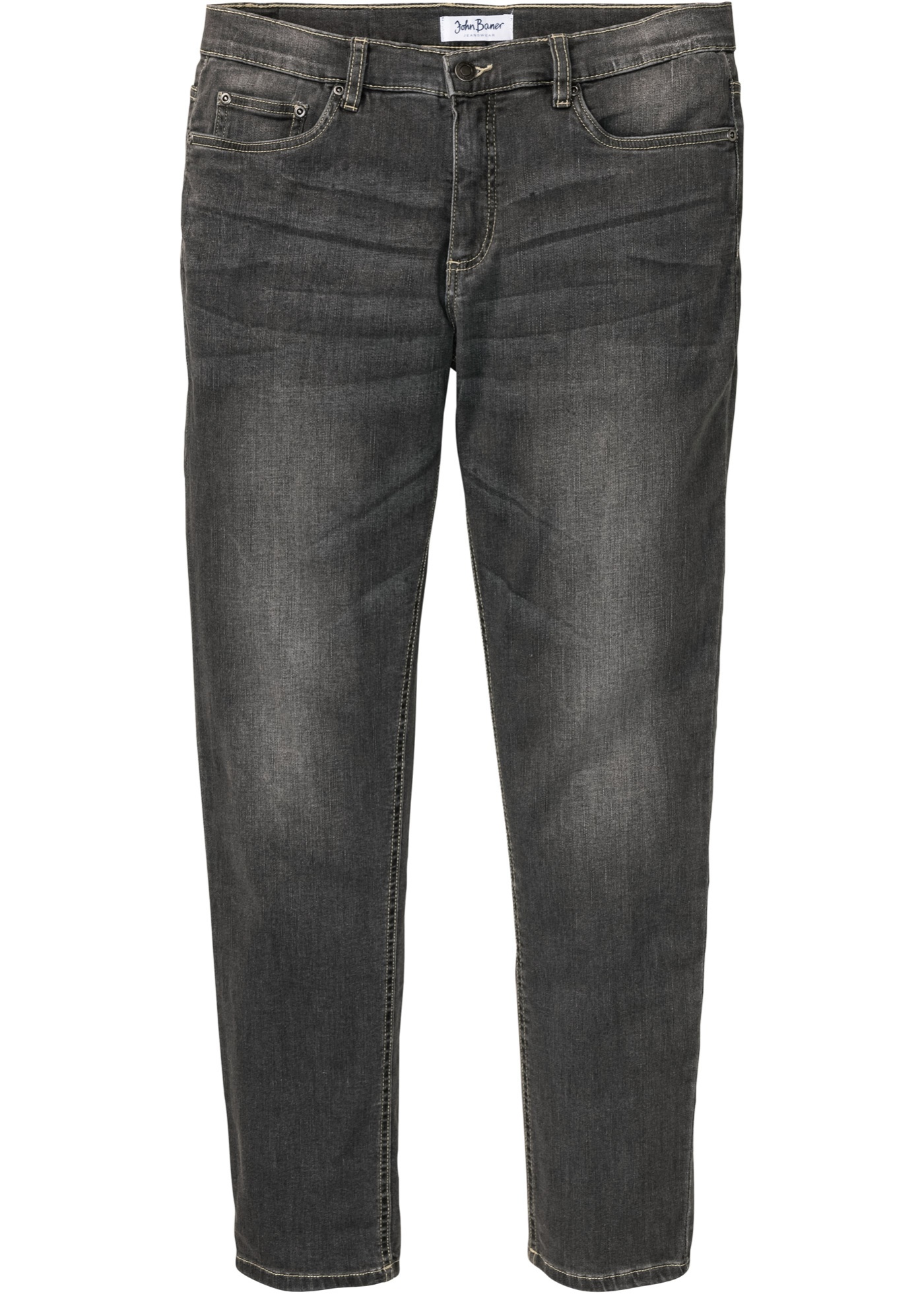 Regular fit stretch jeans, tapered