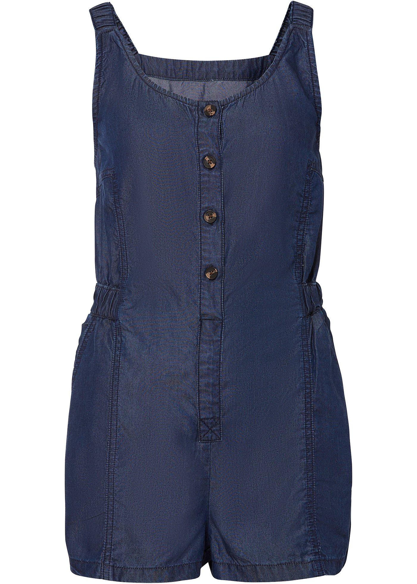 Jeans playsuit van lyocell