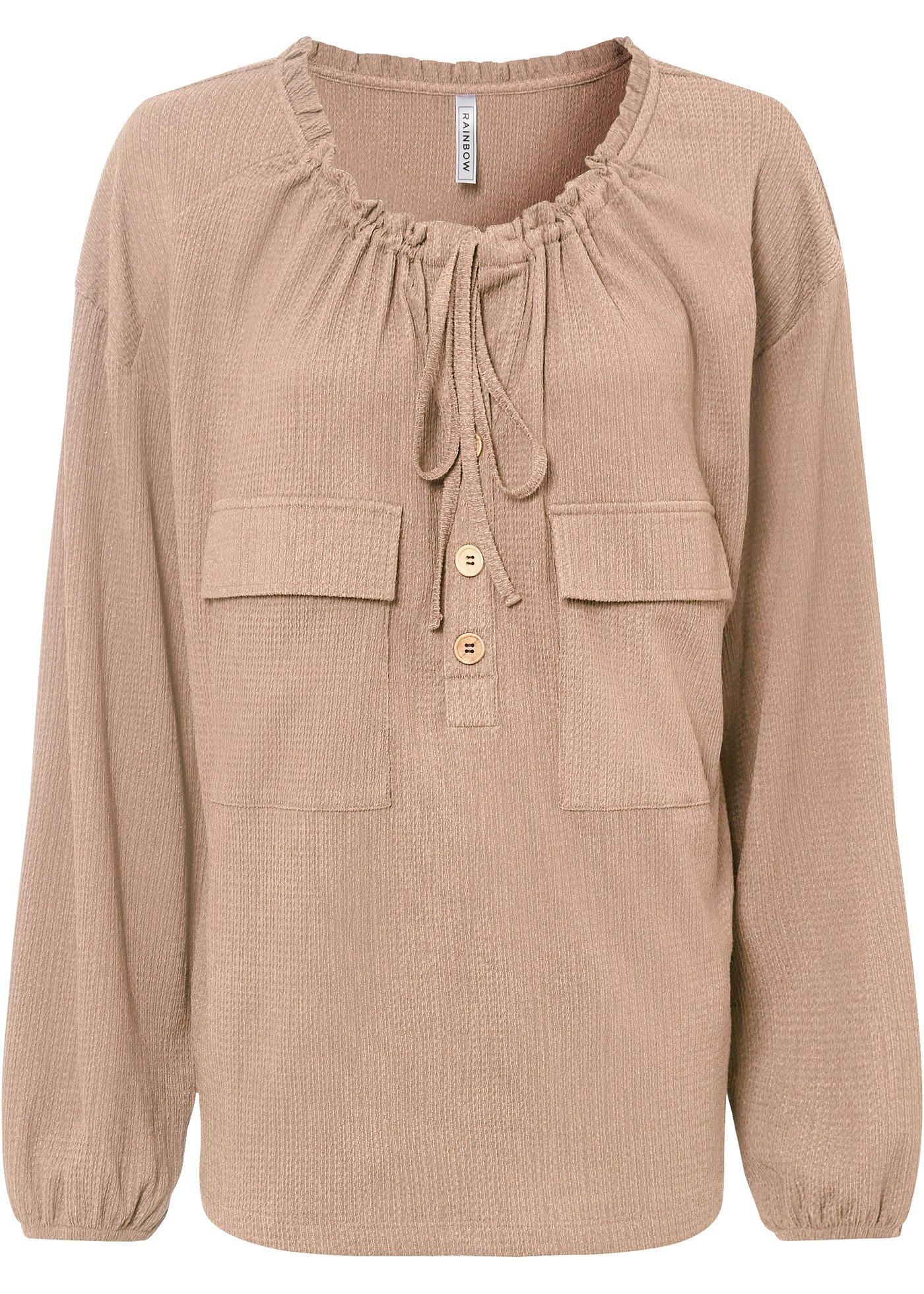 Oversized blouse met structuur