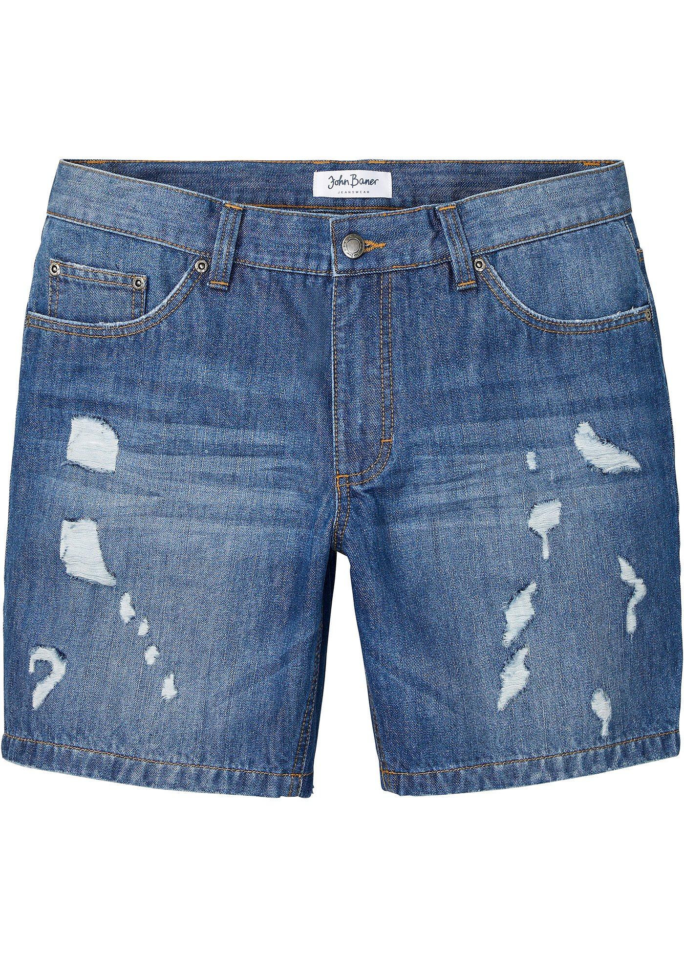 Lange jeans short, loose fit