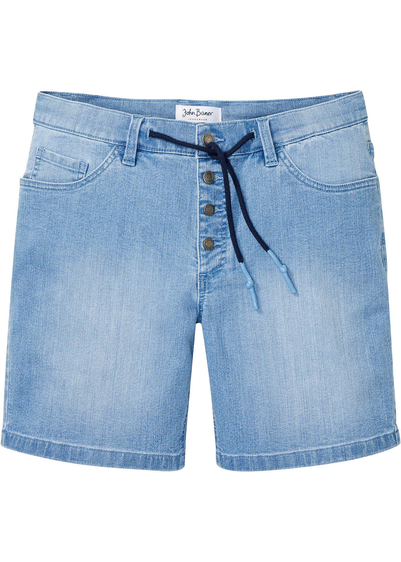 Lange stretch jeans short, loose fit