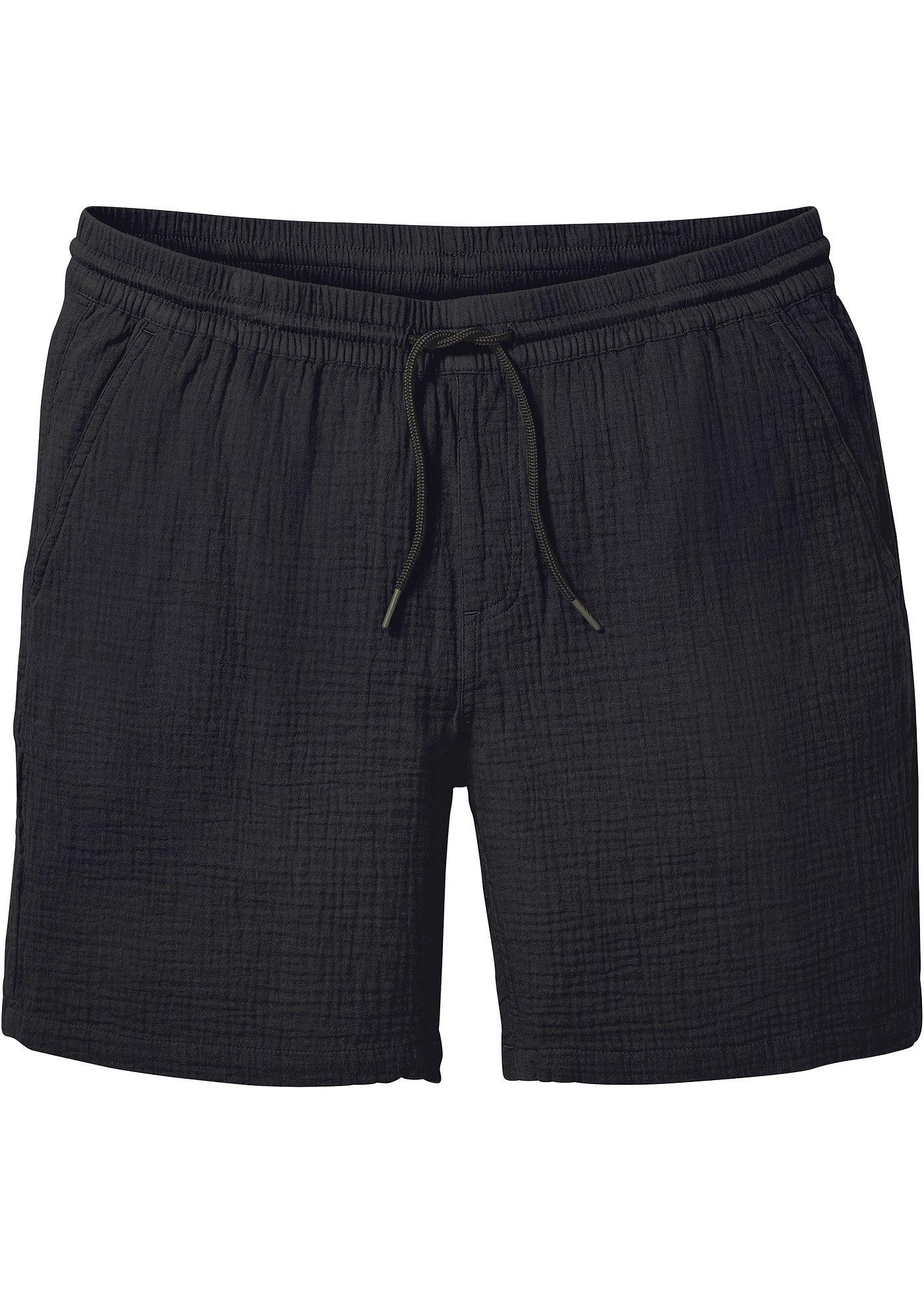 Lange short van mousseline, regular fit