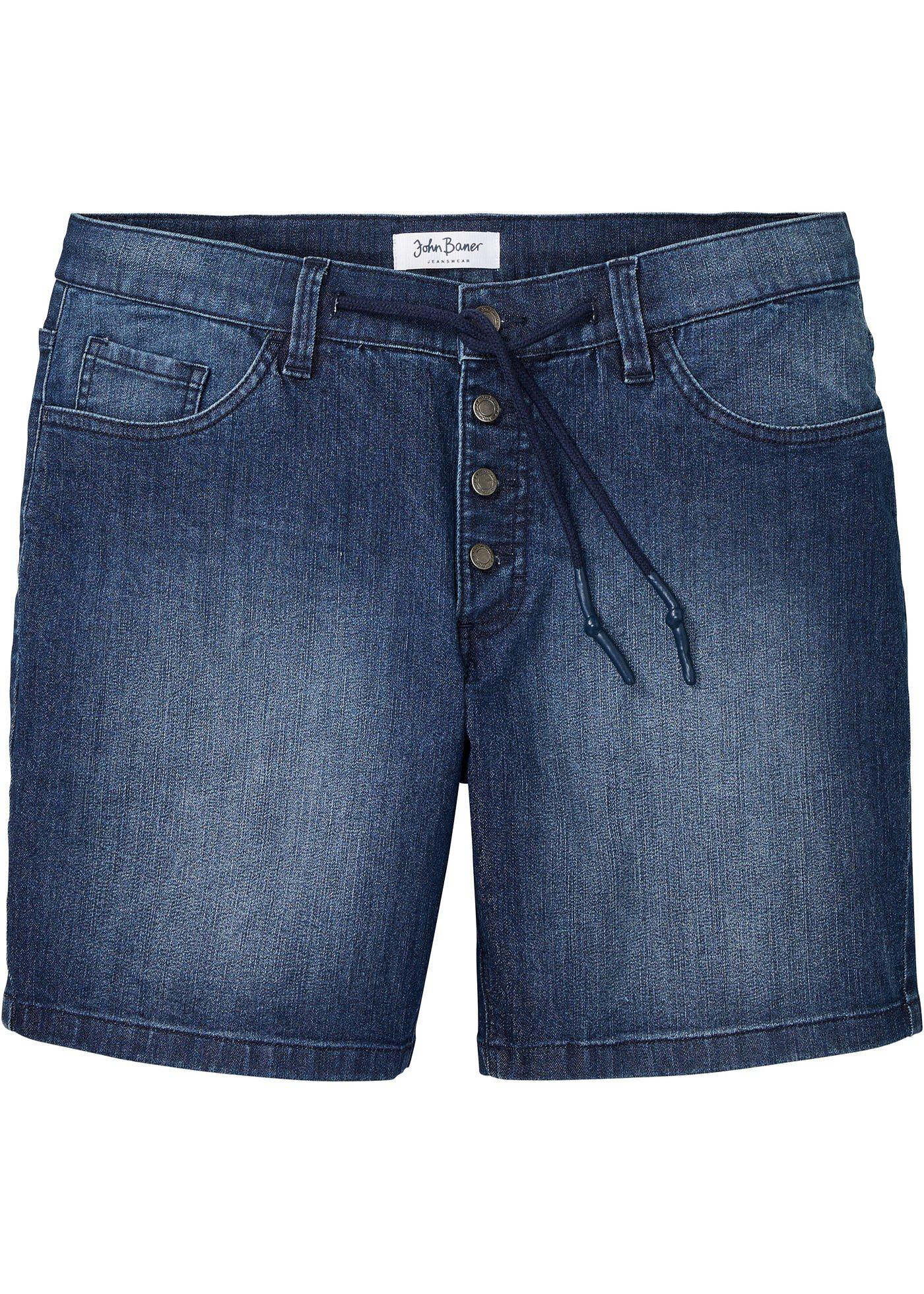 Lange stretch jeans short, loose fit