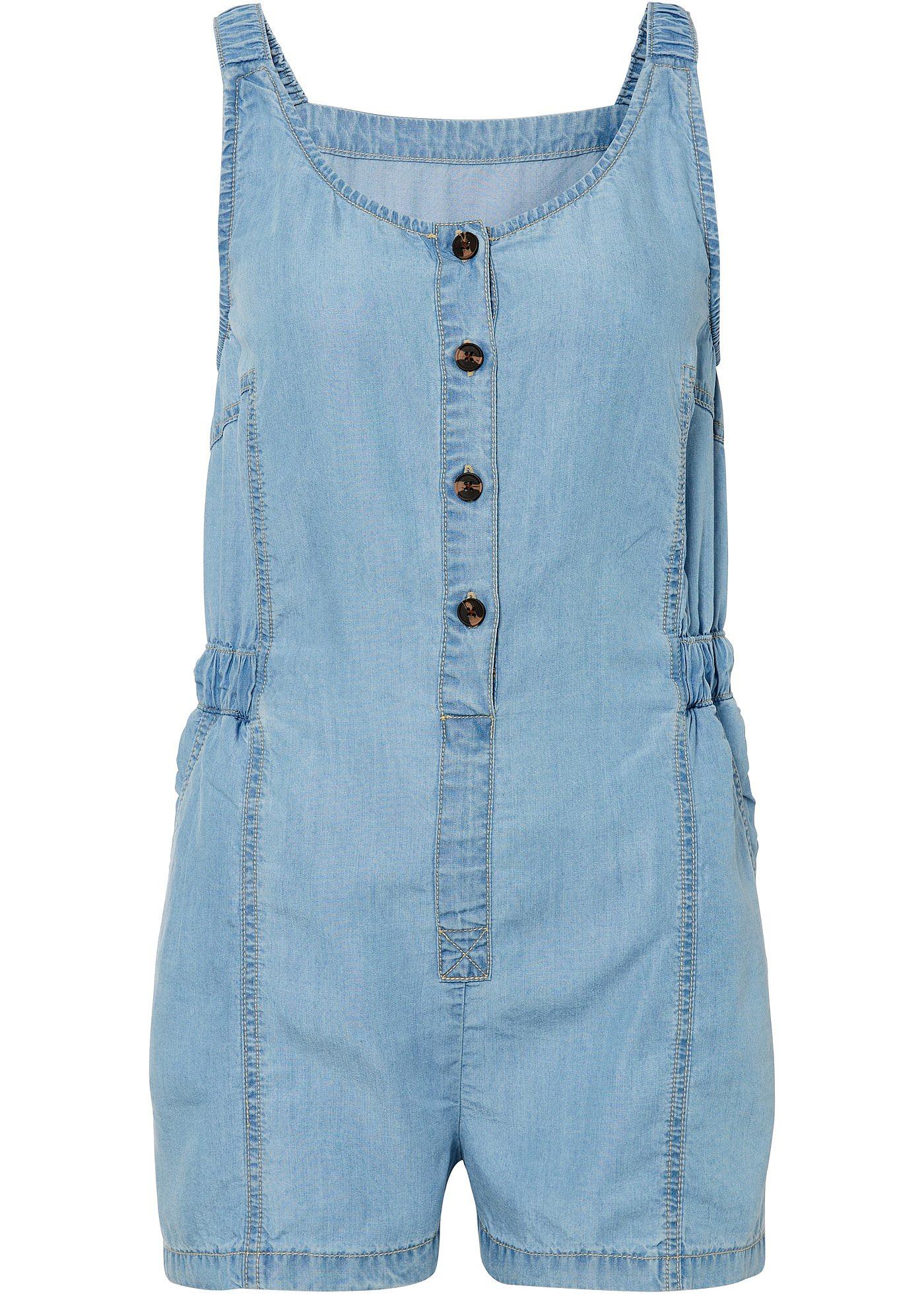 Jeans playsuit van lyocell