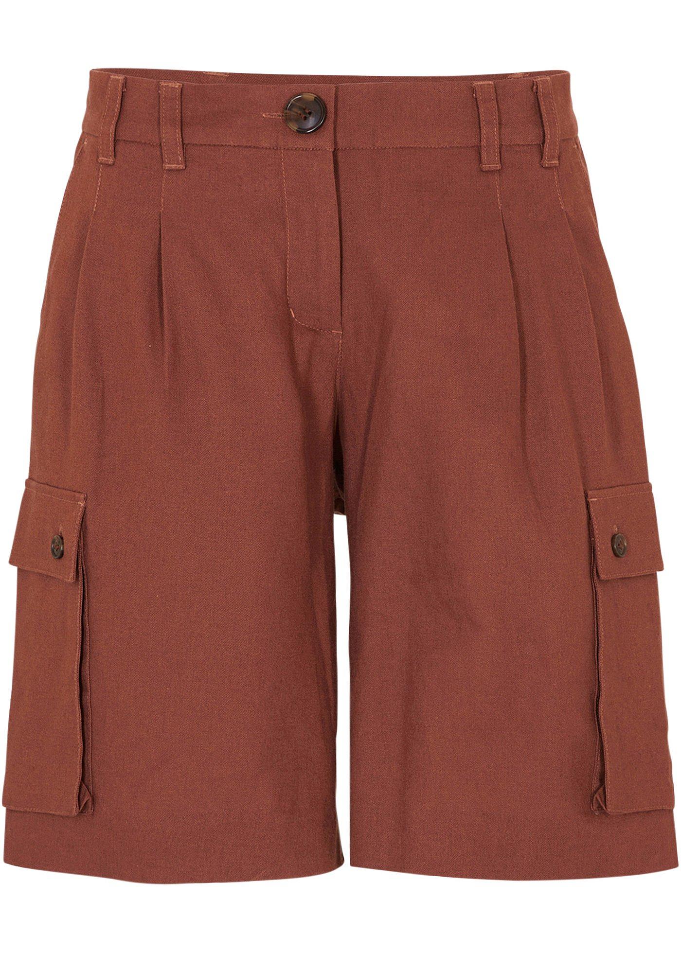 Cargo short met linnen