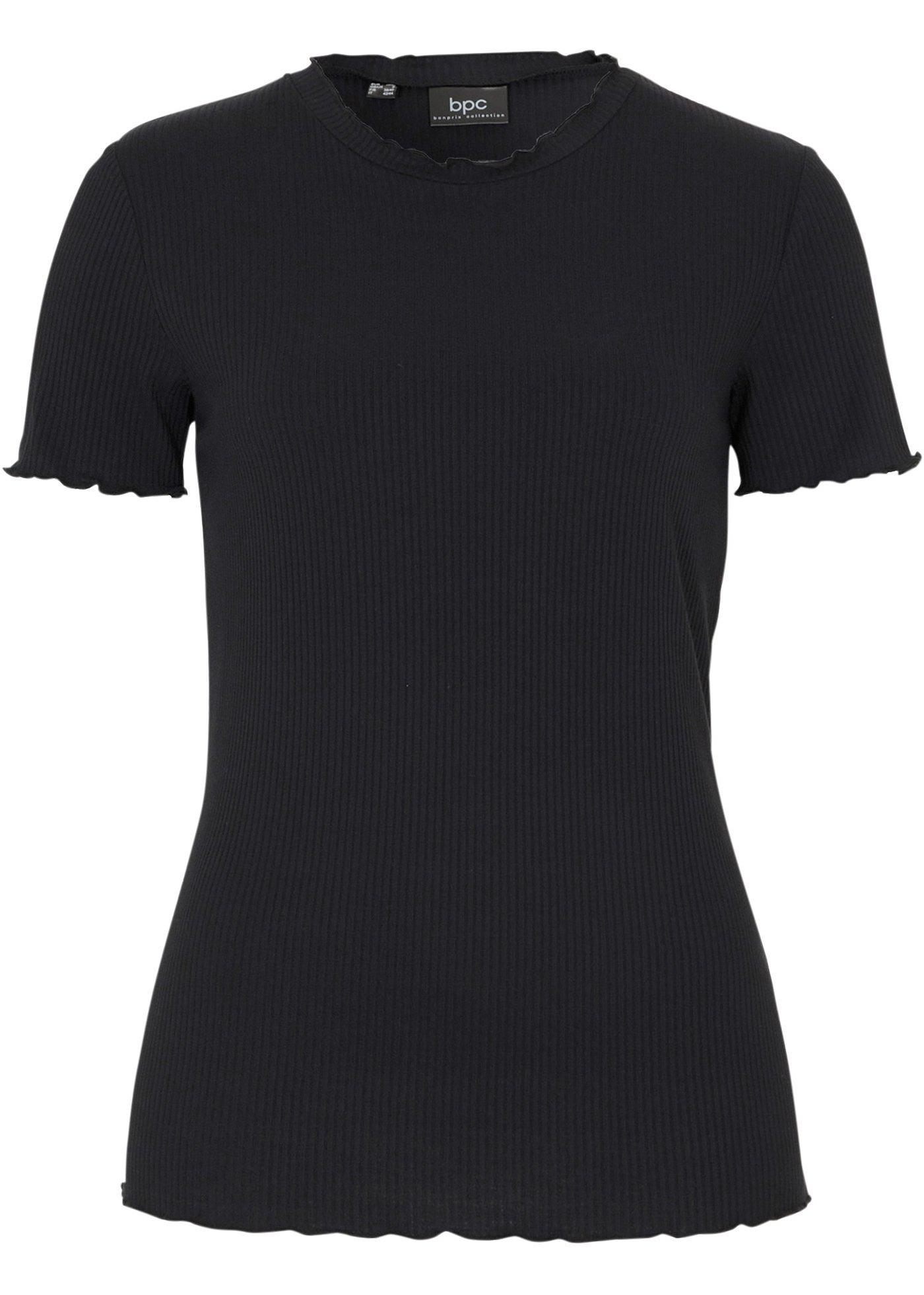 Geribd T-shirt met viscose