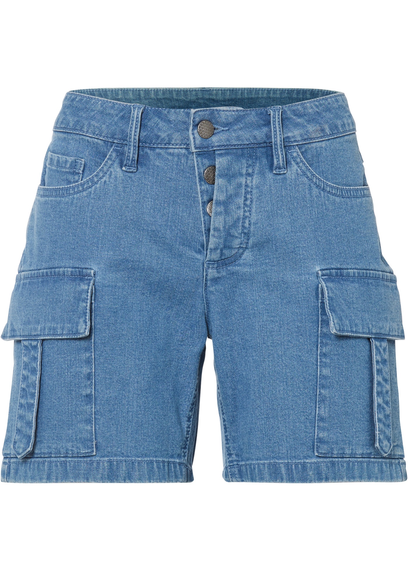 Jeans short met opgestikte zakken