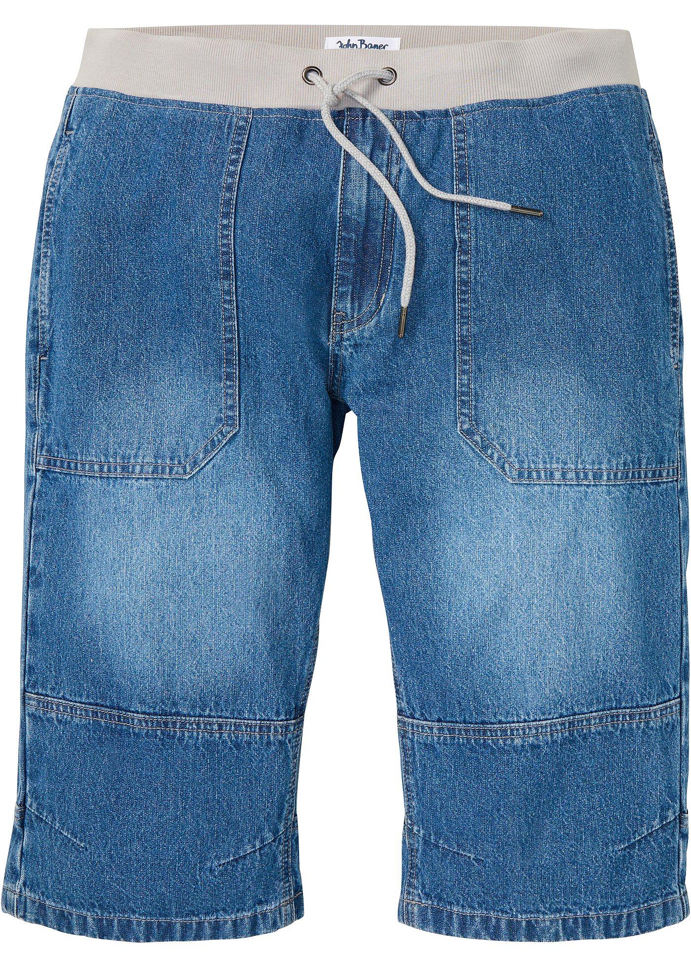 Lange jeans instapbermuda, loose fit