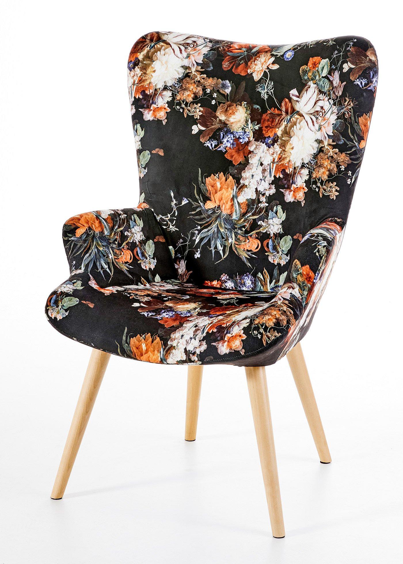 Fauteuil met bloemenprint