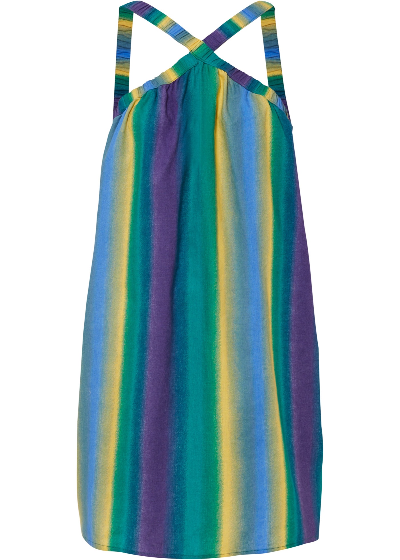 Linnen jurk met kleurverloop