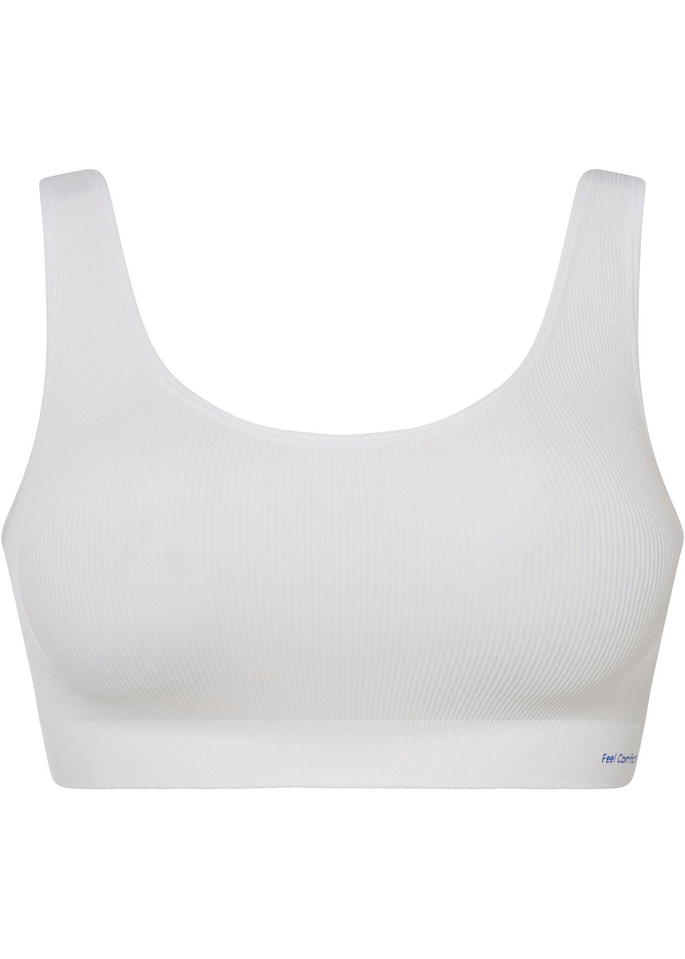 Geribde, naadloze Feel Comfort bralette met kant