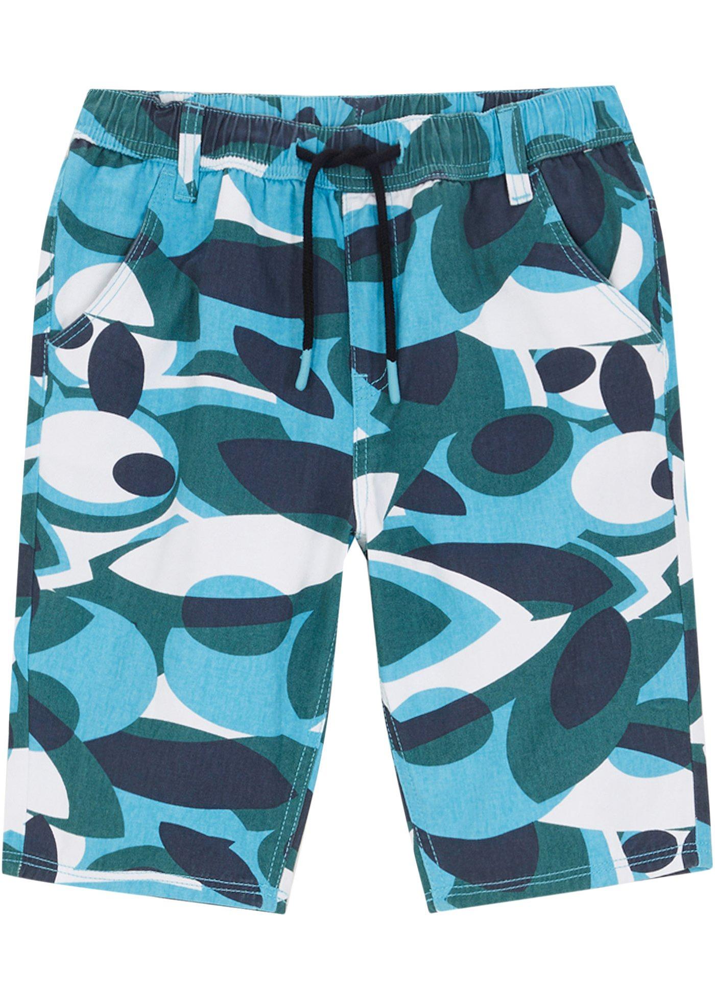 Jongens bermuda met print, slim fit